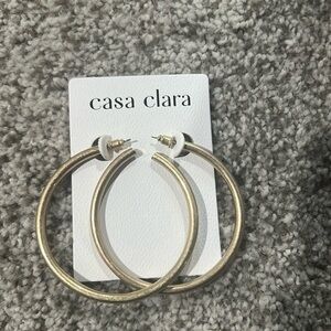 Gold hoops - never worn